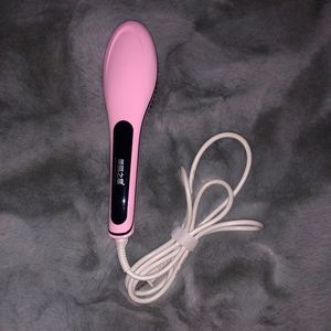 Light Pink Hair Brush Straightener
